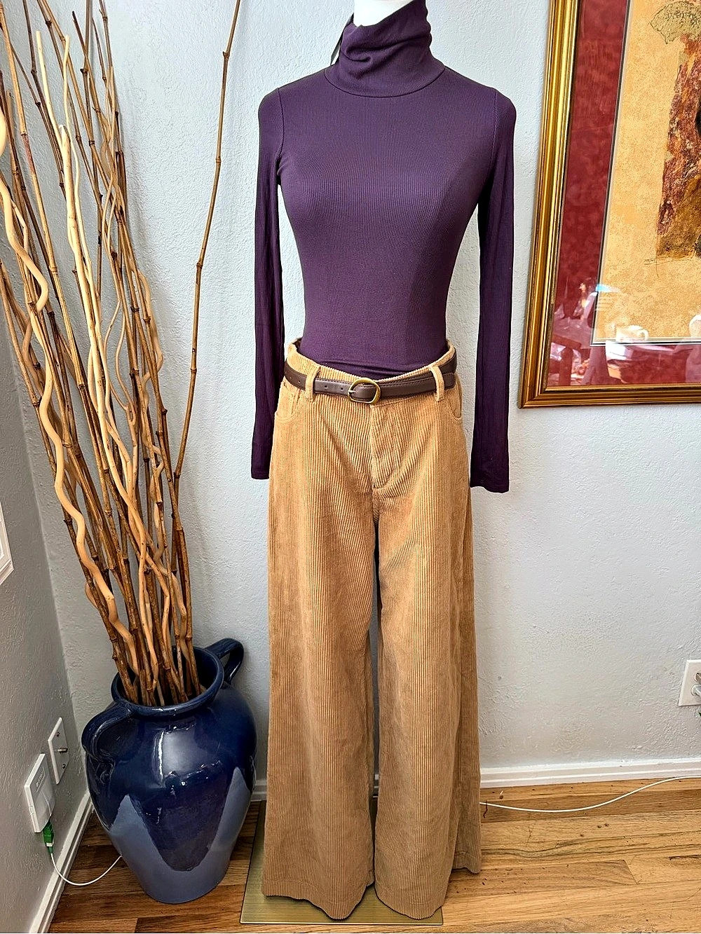 DL1961 Zoie Wide Leg Wide Leg Cotton Corduroy Pants Waist 27 NWT